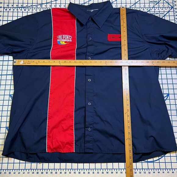 Du Pont Motorsport Button Up Shirt Embroidered Gordon Mechanic Moto - Picture 8 of 8